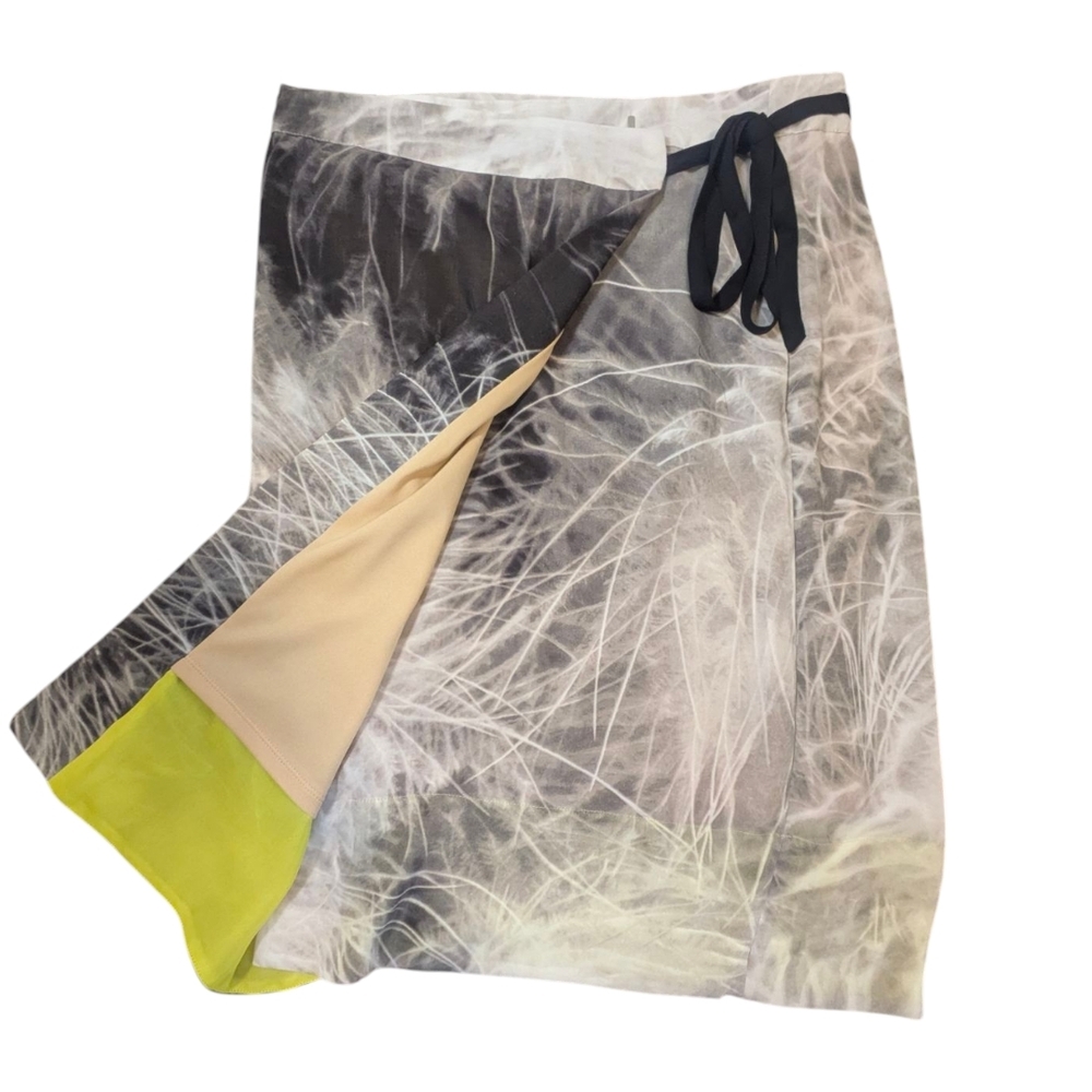 Simply Vera Vera Wang Abstract Skirt - Black, Gray, Yellow